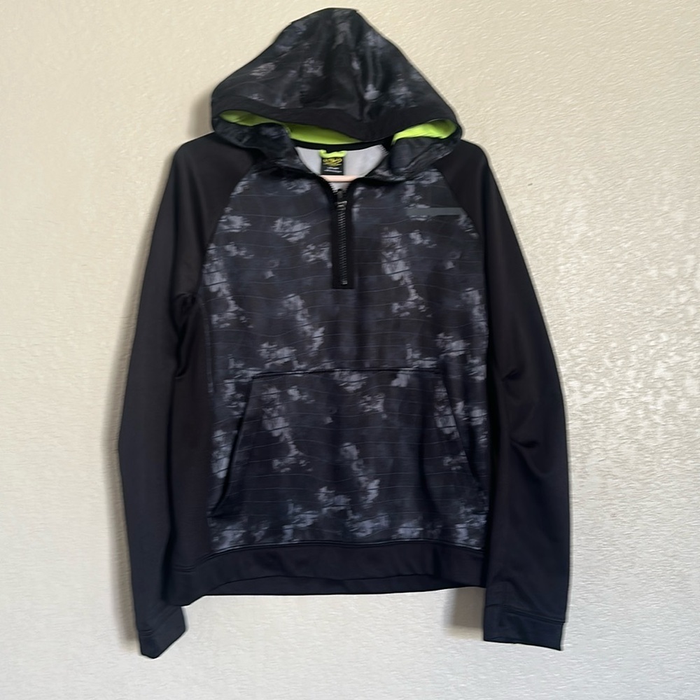 Athletic Works Youth Boys Black Camo Hoodie Jacket Size XXL (18) Stretch Soft